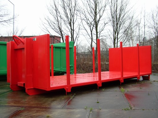 HÜLLENKREMER Containerbau NRW - Abroll-Container-Plattform mit seitlichen Streckungen