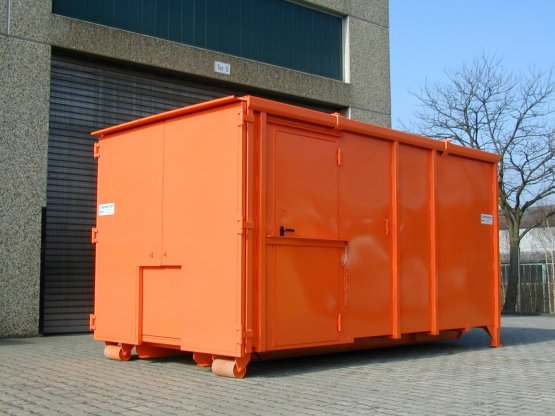 HÜLLENKREMER Containerbau NRW - Magazincontainer - Magazin-Abrollcontainer für den Rohrleitungsbau, Inhalt ca. 24 m³