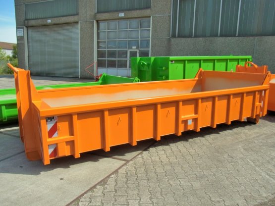 HÜLLENKREMER Containerbau NRW - Abrollcontainer, offen, Entleerungsklappe, Inhalt ca. 9,5 m³
